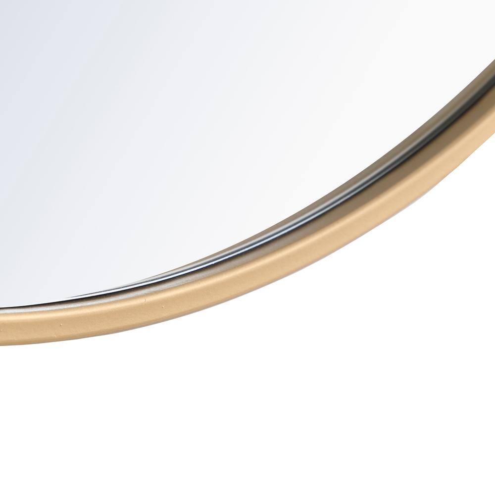 Alt View 7. Elegant Decor - Metal frame Round Mirror 42 inch Brass finish - Brass.