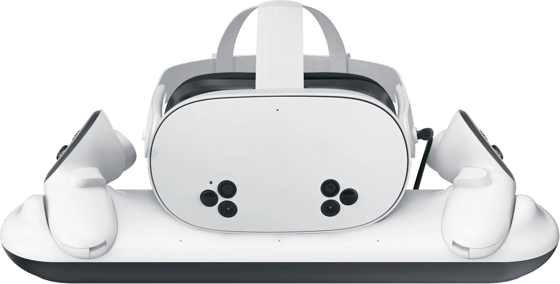 Front. Insignia™ - Charge Station for Meta Quest 3 and 3S - White.