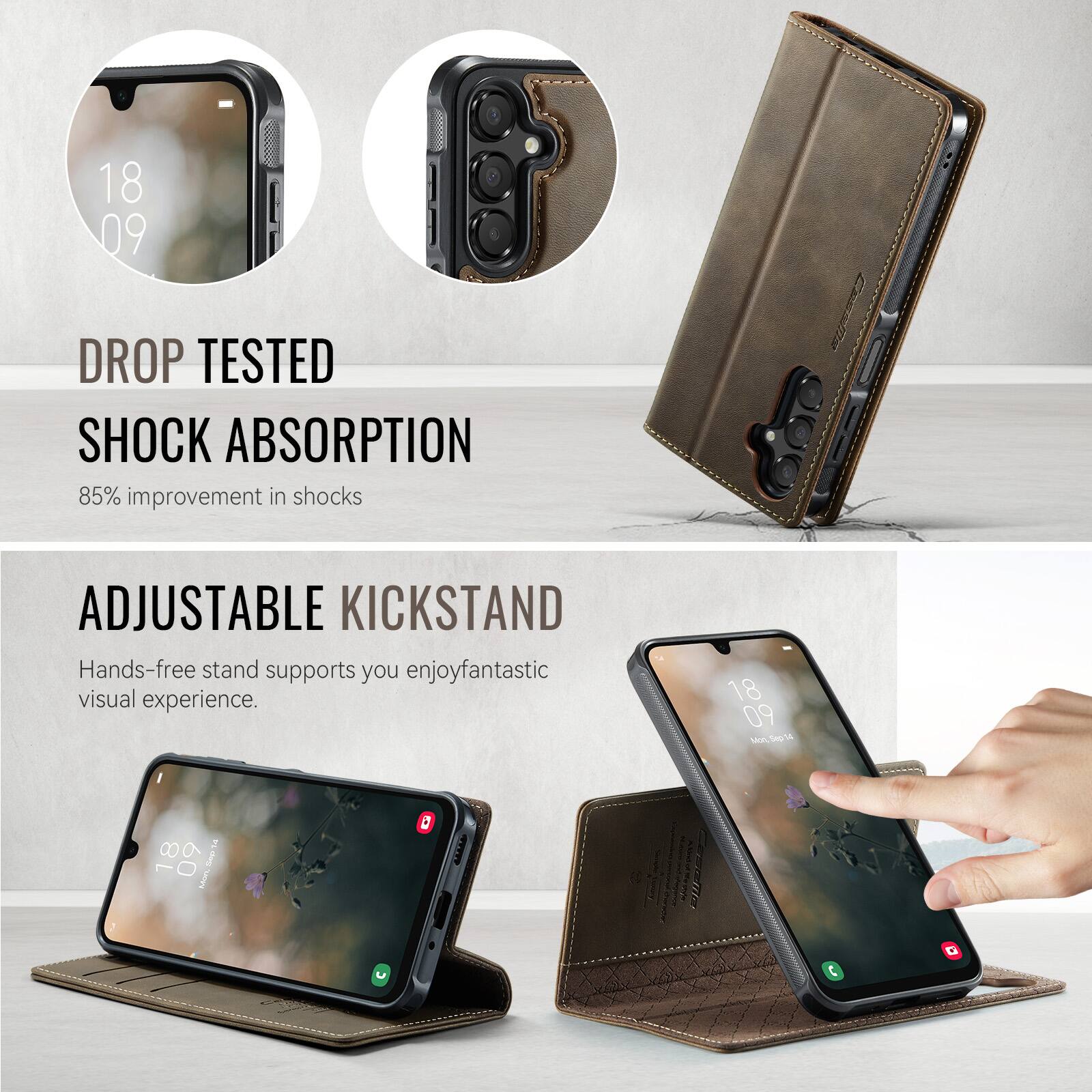 18 09 DROP TESTED SHOCK ABSORPTION  
85% improvement in shocks  

18 09 ADJUSTABLE KICKSTAND  
Hands-free stand supports you enjoy fantastic visual experience.