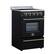 Left. Forno Appliances - Loiano 2.3 Cu. Ft. Freestanding Electric Range with Storage Drawer - Black.
