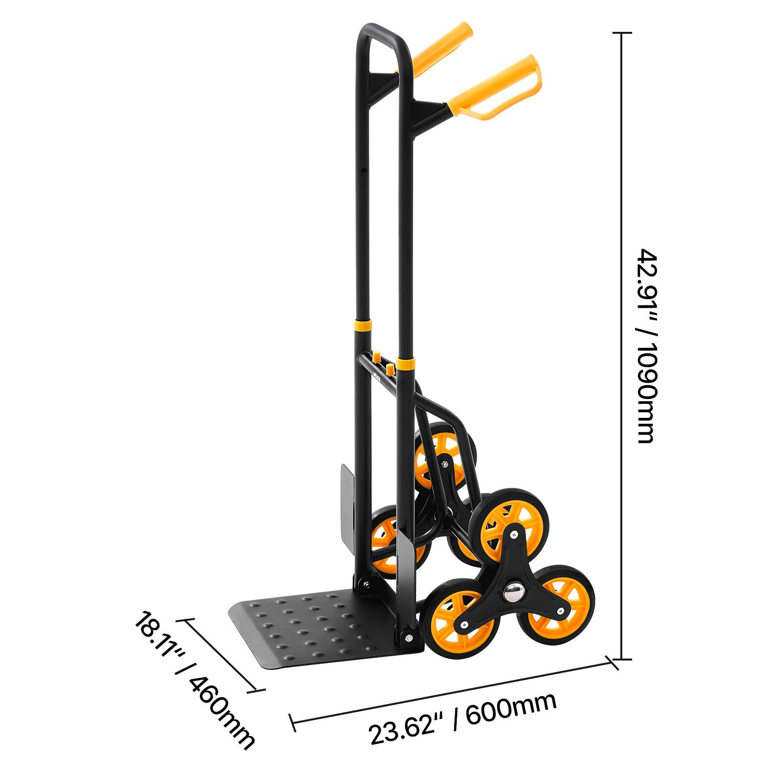 42.91" / 1090mm  
18.11" / 460mm  
23.62" / 600mm