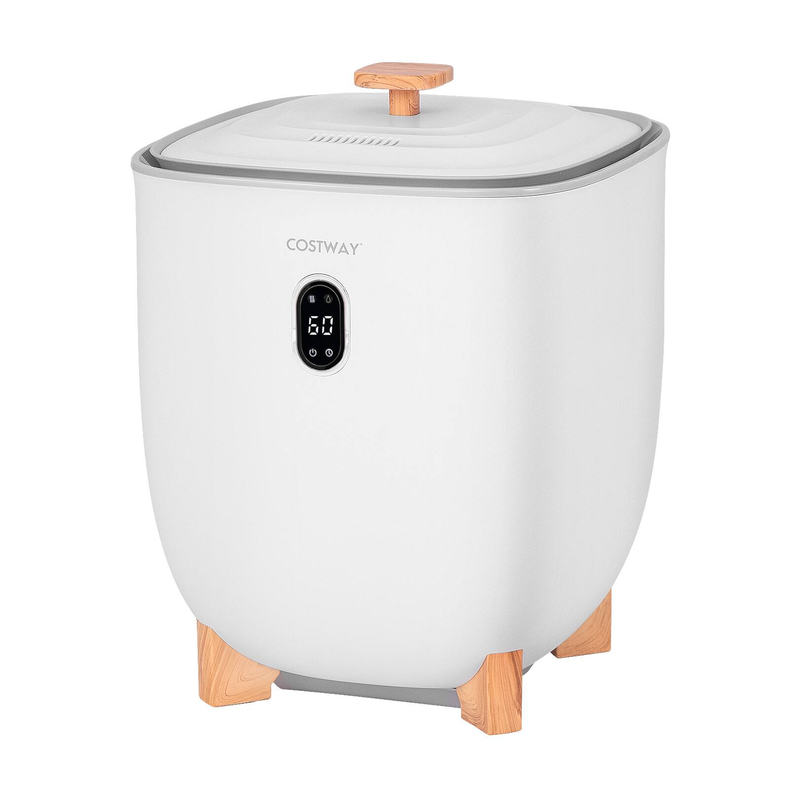 Alt View 10. Costway - Costway 20L Upgraded Towel Warmer for Bathroom with PTC Heater & 2 Fragrant Disc Holders - White.