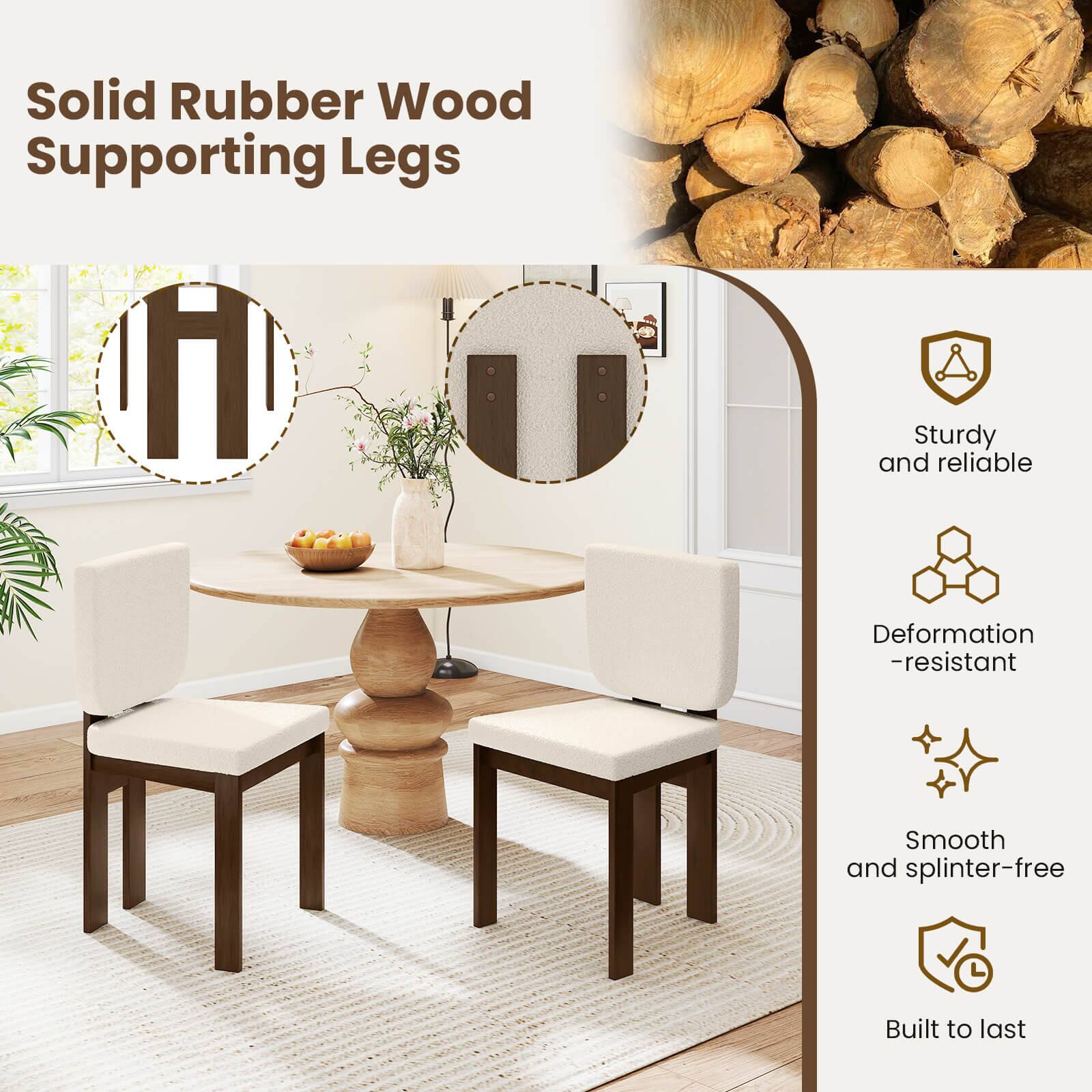 Solid Rubber Wood Supporting Legs

- Sturdy and reliable
- Deformation-resistant
- Smooth and splinter-free
- Built to last
