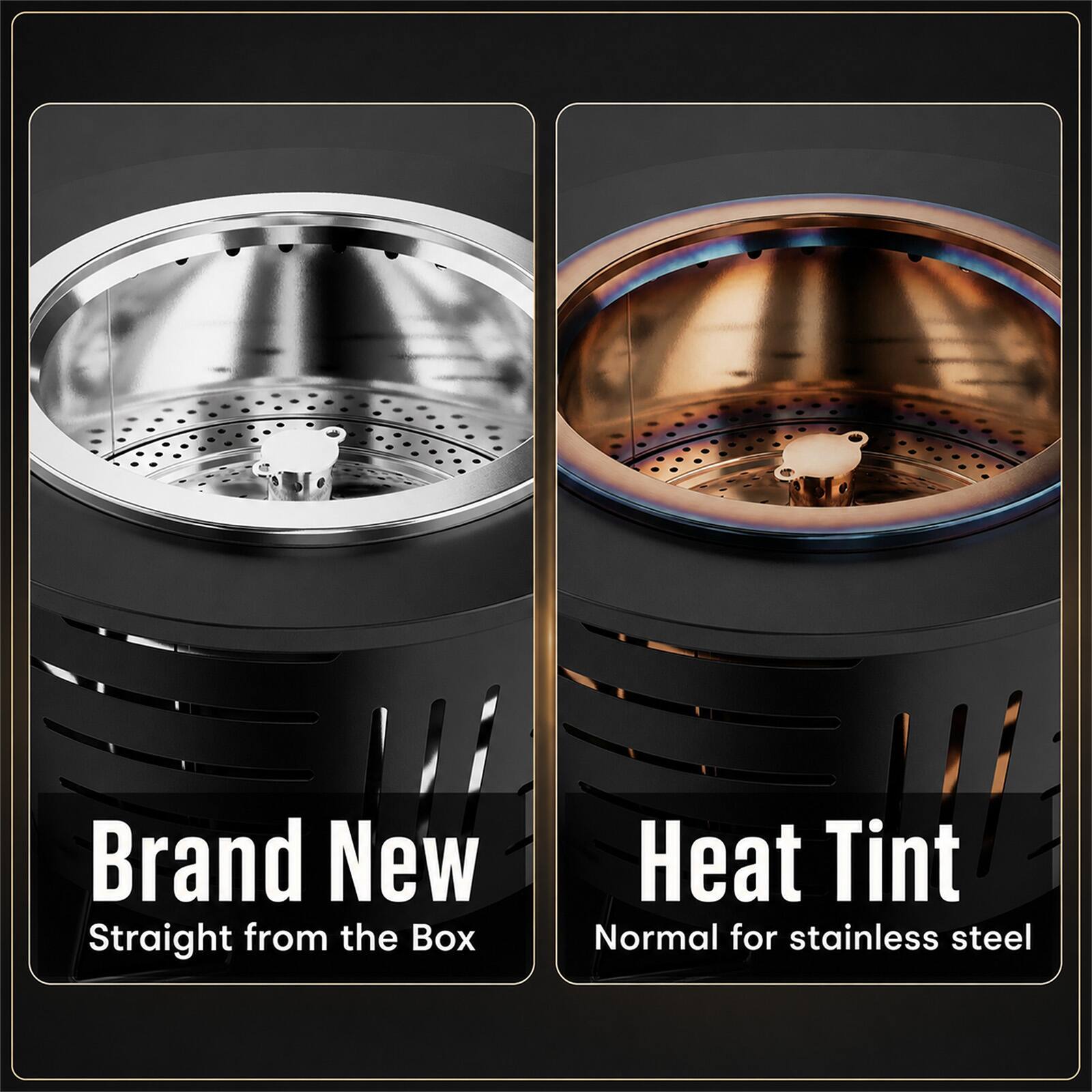 Brand New Straight from the Box  
Heat Tint Normal for stainless steel