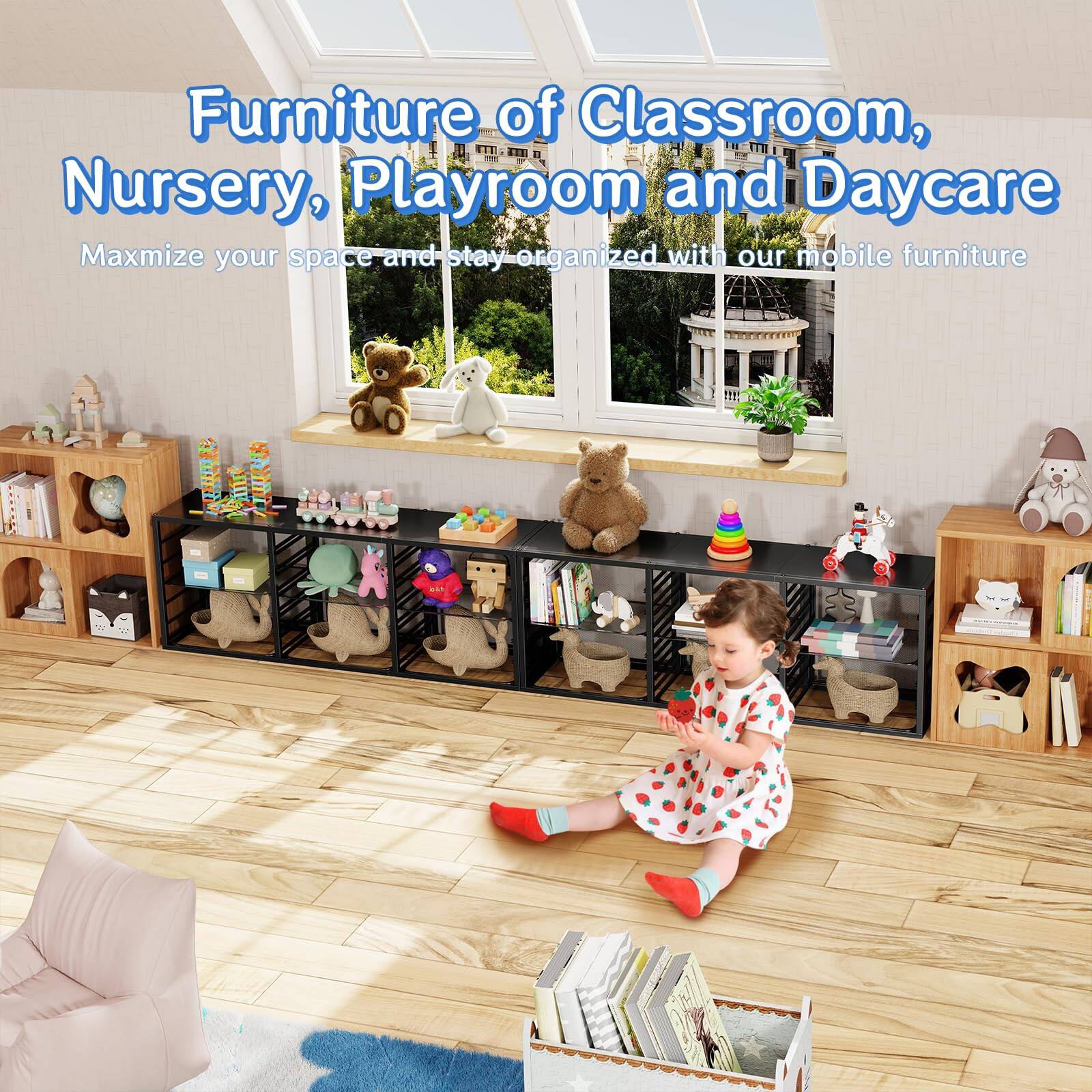 Furniture of Classroom, Nursery, Playroom and Daycare  
Maximize your space and stay organized with our mobile furniture