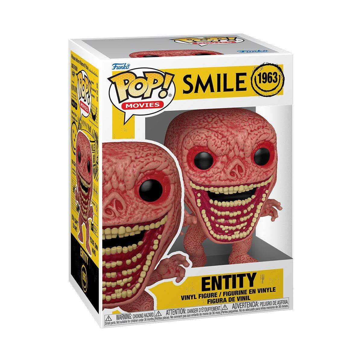 Funko POP! Movies  
SMILE (1963)  

ENTITY  
VINYL FIGURE / FIGURINE EN VINYLE / FIGURA DE VINIL  

WARNING: CHOKING HAZARD - Small parts. Not for children under 3 years.  
ADVERTENCIA: PELOJO DE ASFIXIA, D'ETOUFFEMENT - ADVERTENCIA: PELOJO DE ASFIXIA, D'ETOUFFEMENT - ADVERTENCIA: PELOJO DE ASFIXIA, D'ETOUFFEMENT - ADVERTENCIA: PELOJO DE ASFIXIA, D'ETOUFFEMENT - ADVERTENCIA: PELOJO DE ASFIXIA, D'ETOUFFEMENT - ADVERTENCIA: PELOJO DE ASFIXIA, D'ETOUFFEMENT - ADVERTENCIA: PELOJO DE ASFIXIA, D'ETOUFFEMENT - ADVERTENCIA: PELOJO DE ASFIXIA, D'ETOUFFEMENT - ADVERTENCIA: PELOJO DE ASFIXIA, D'ETOUFFEMENT - ADVERTENCIA: PELOJO DE ASFIXIA, D'ETOUFFEMENT - ADVERTENCIA: PELOJO DE