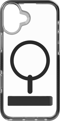 ZAGG - Piccadilly Snap Clear Case with Kickstand and MagSafe - iPhone 16 - Clear / Black