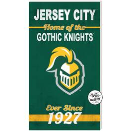Jardine - New Jersey City Gothic Knights 11'' x 20'' Indoor/Outdoor Home Of The Sign - Green