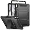 Front. DTTO - iPad Air 11 Case for M3/M2 (2024-2025), iPad Air 5th/4th Gen (2022/2020), with Screen Protector & Kickstand - Black.