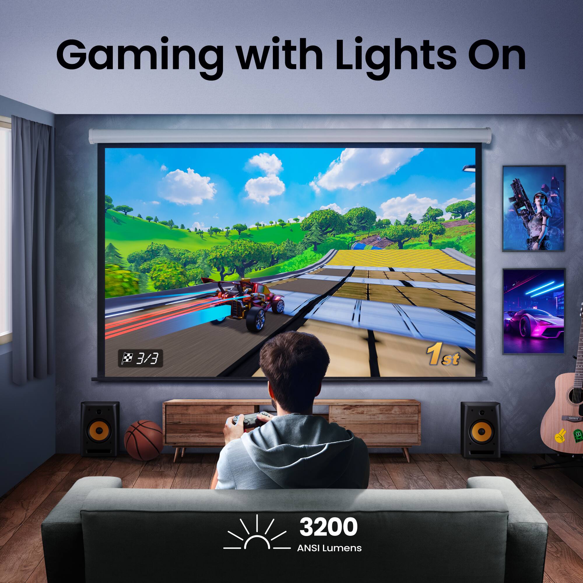 Gaming with Lights On

3/3 1st

3200 ANSI Lumens