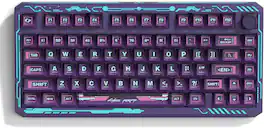 Womier - PBT Keycaps, Dye-Sublimation Cherry Profile for Most US Layout Cherry MX Switches Mechanical Keyboard - Purple