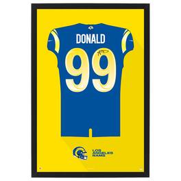 Sporticulture - Aaron Donald Los Angeles Rams Home Jersey Framed Art Print - Blue
