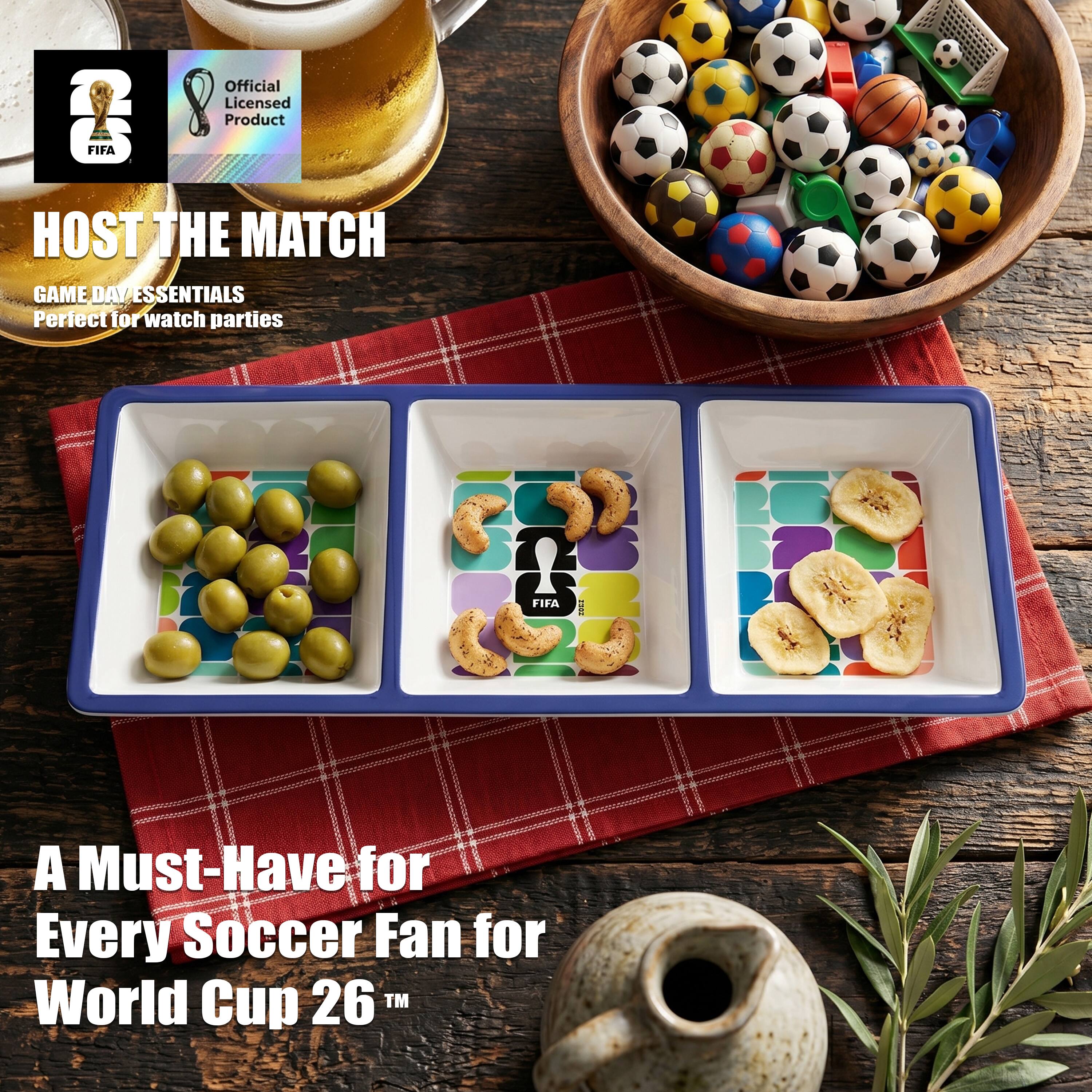Official Licensed Product FIFA HOST THE MATCH GAME DAY ESSENTIALS Perfect for watch parties FIFA A Must-Have for Every Soccer Fan for World Cup 26 TM