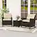 Alt View 1. Costway - 3 PCS Patio Wicker Rocking Set with Tempered Glass Table & Soft Cushions Outdoor - Beige + Mix Brown.