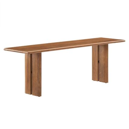 Front. Modway - Amistad 58" Wood Bench by Modway - Brown.