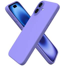 Ornarto - Designed for iPhone 16 Plus Case 6.7", Liquid Silicone 3 Layers Full Covered Protective Cover - Periwinkle