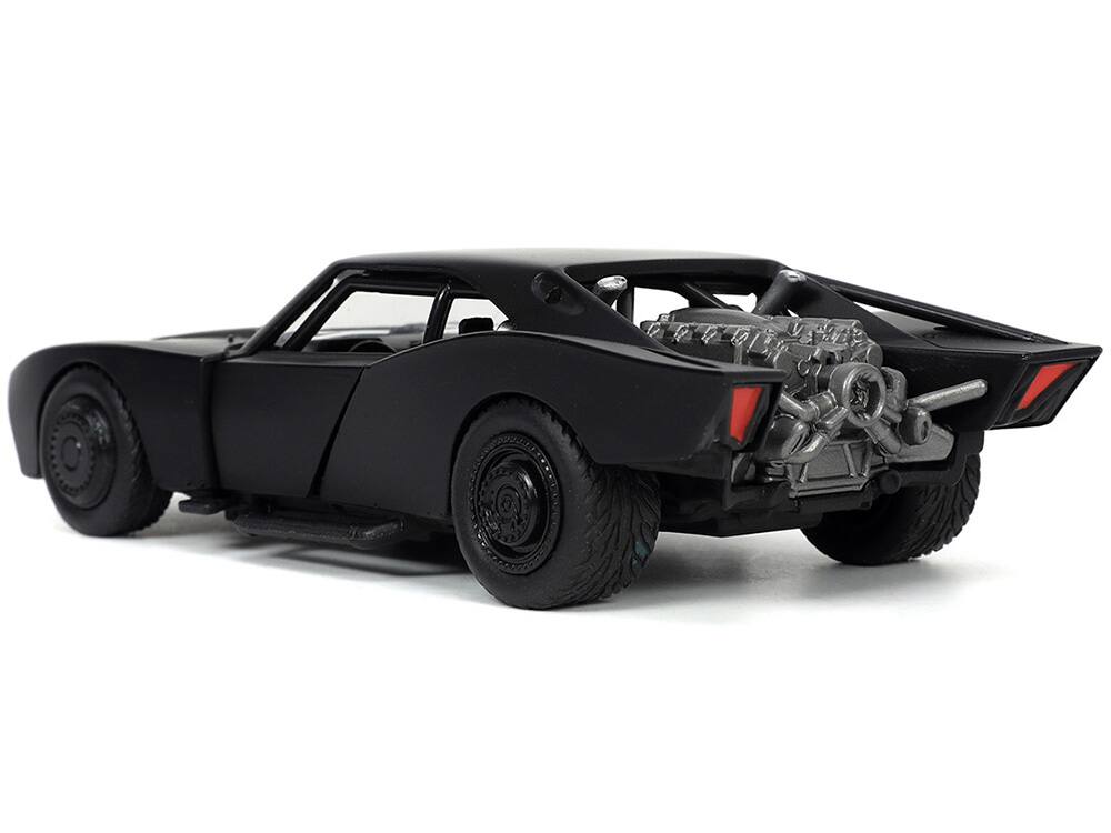 Left. Jada - Batmobile Black "The Batman" (2022) Movie "Hollywood Rides" Series 1/32 Diecast Model Car by Jada - Black .