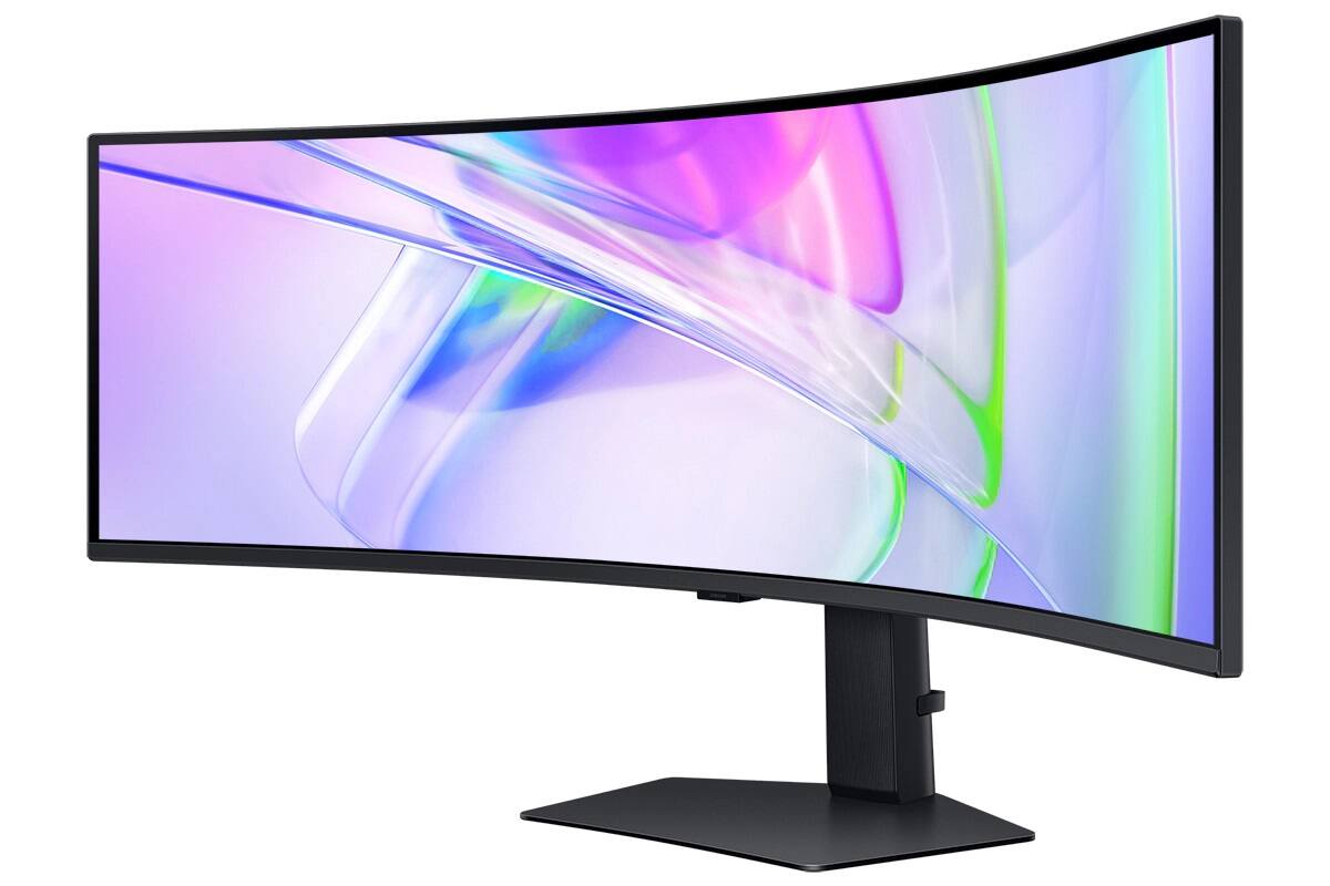 Back. Samsung - Samsung Viewfinity 49" S9 (S95UC) Dual QHD 1000R Curved Monitor (HDMI, USB, DisplayPort) - Black.
