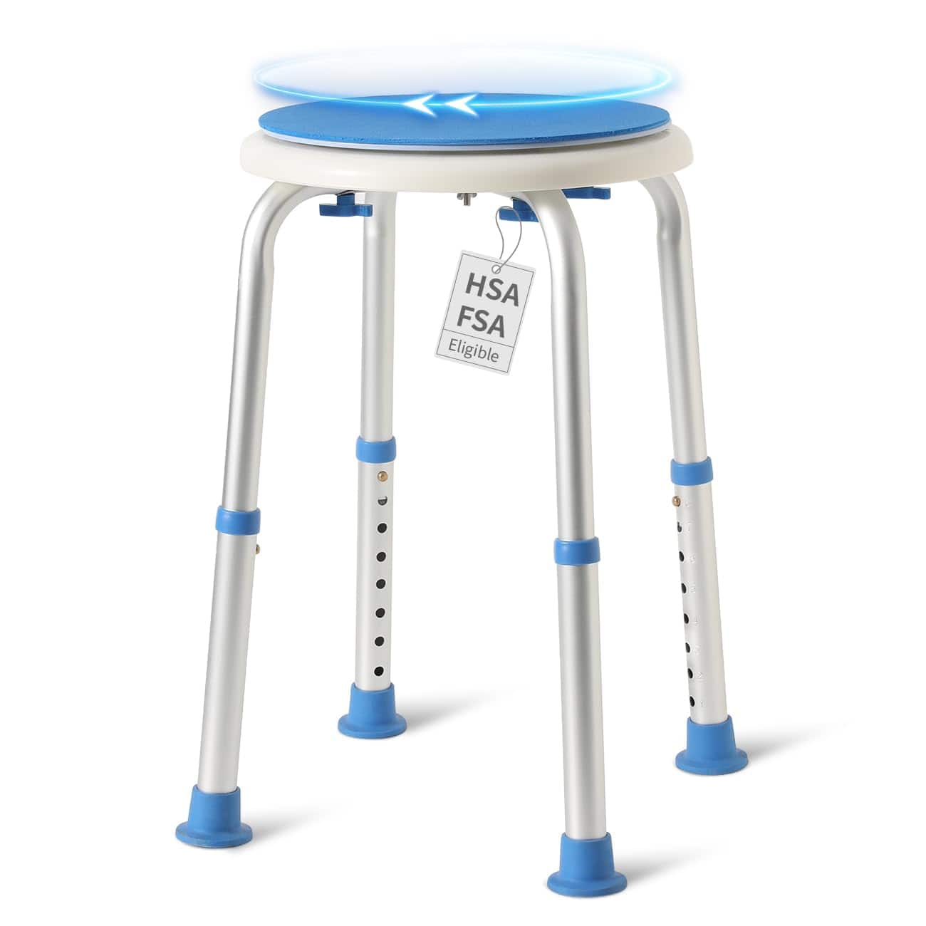 JETRANSPORT - Fsa Eligible Swivel Bath Chair Adjustable Small For Inside Tub Tool Free Shower Seat Elderly/disable/pregnant - Swivel Shower Chair