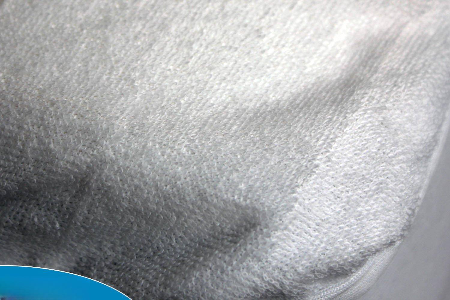 Alt View 1. Comfort Essence - Sureguard Queen Size Mattress Protector - Waterproof Fitted Cotton Terry Cover - King.