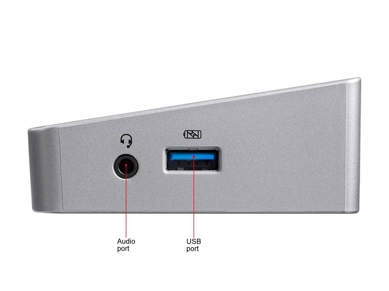 Audio port  
USB port