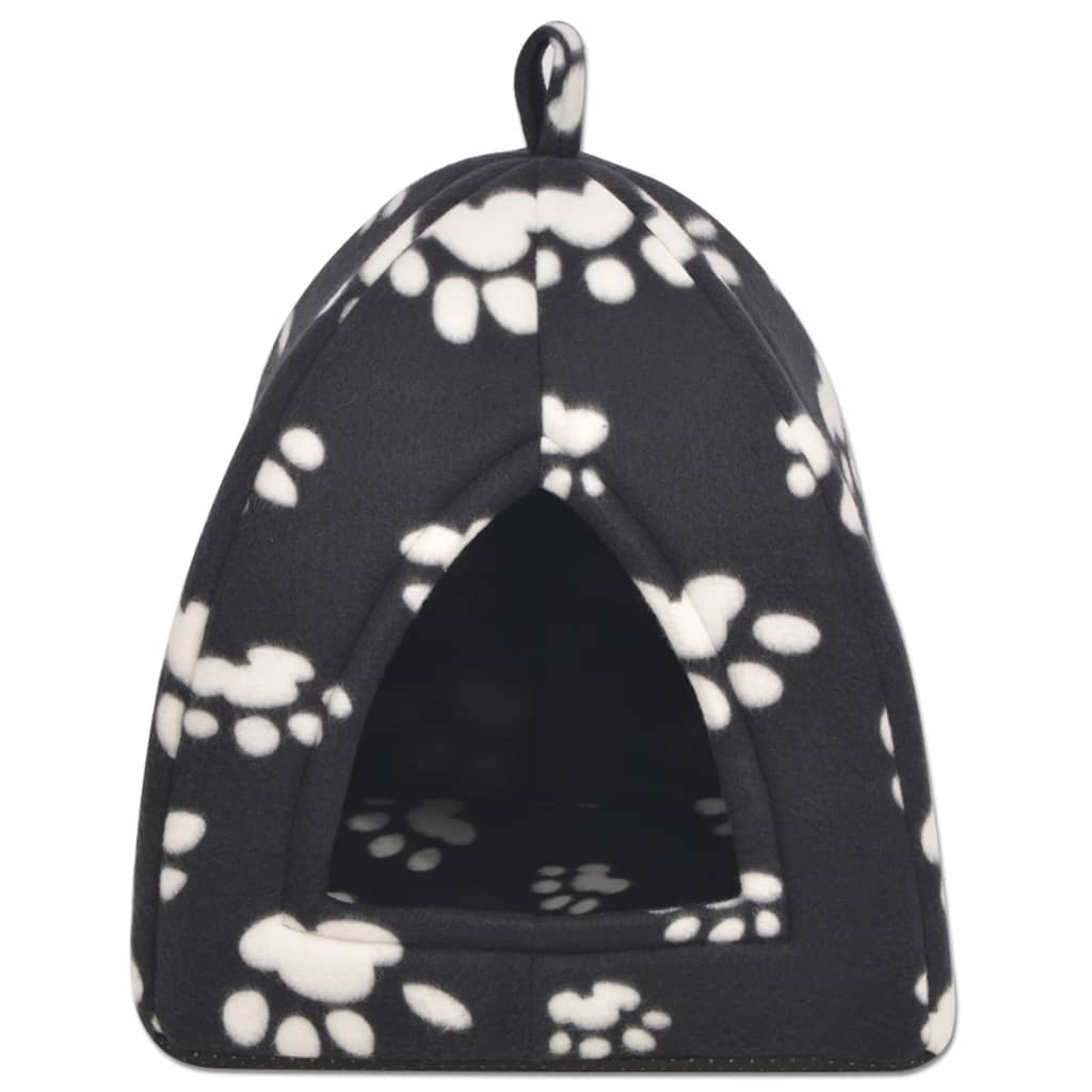 Alt View 1. Boyel Living - Large Black and White Animal Print Cat Cubby with Removable Covers - Black.
