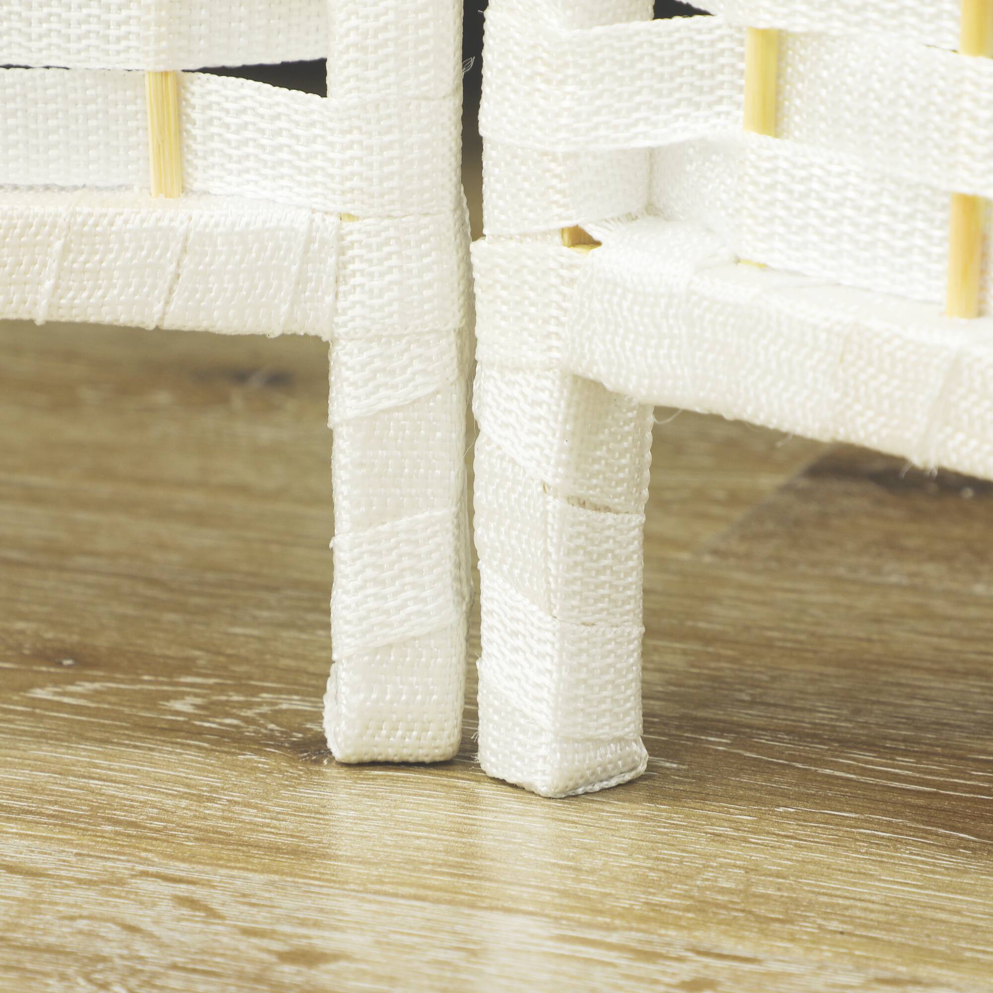 Alt View 8. Homcom - Room Divider, Folding Privacy Screen, Tall Freestanding Wall Partition for Home Office and Bedroom - White.