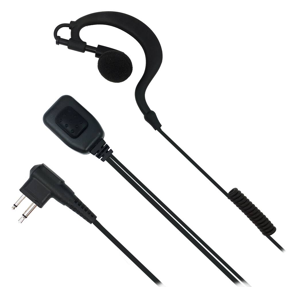 Angle. ProMaxPower - Earhook Earpiece with PTT Mic for Motorola 2-Pin Radios - Black.