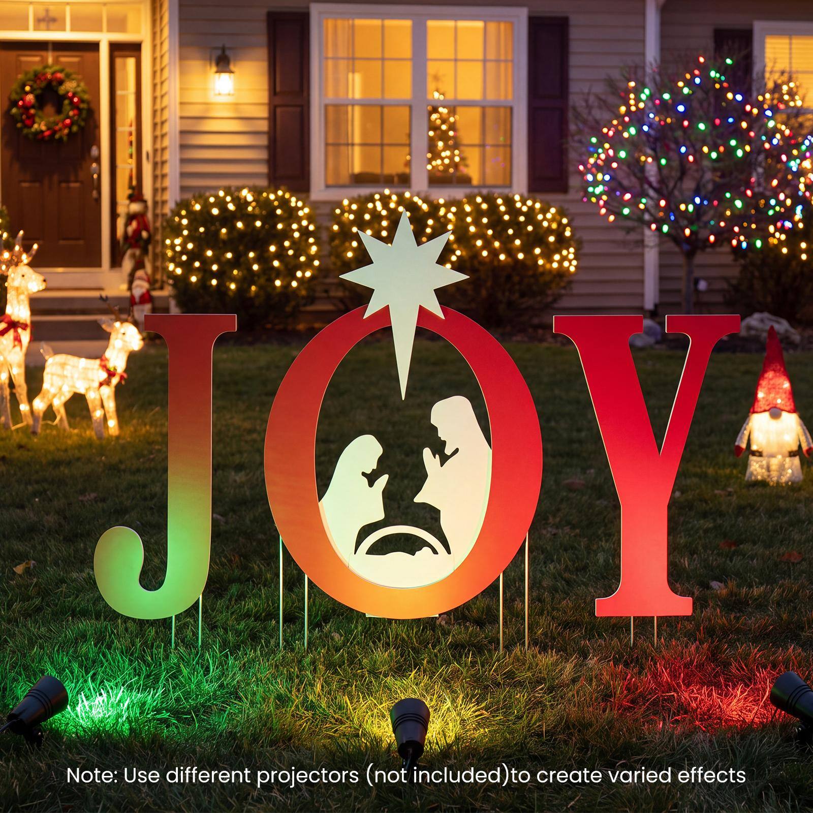 JOY

Note: Use different projectors (not included) to create varied effects