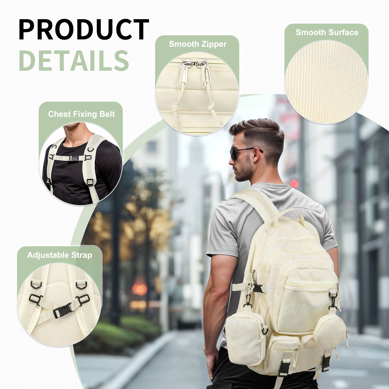 PRODUCT DETAILS

- Smooth Zipper
- Smooth Surface
- Chest Fixing Belt
- Adjustable Strap