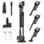 Left. JIGOO - V700 Cordless Stick Vacuum Cleaner w/ All-In-One Clean Station, 215AW Suction Power for Multi-Surface, Long Run Time - Gray.