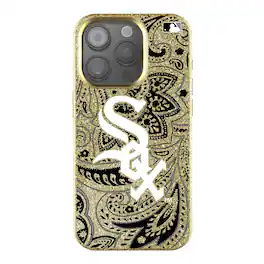 Keyscaper - MLB - Chicago White Sox Paisley Bling iPhone Case - 15 - Gold