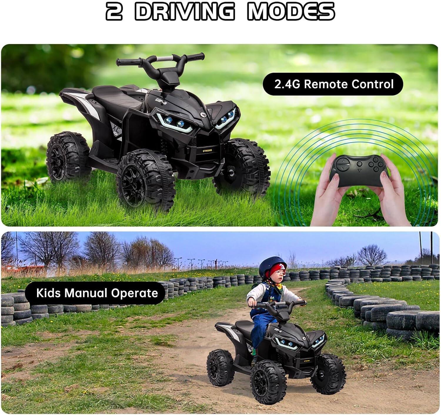 2 DRIVING MODES

2.4G Remote Control

Kids Manual Operate
