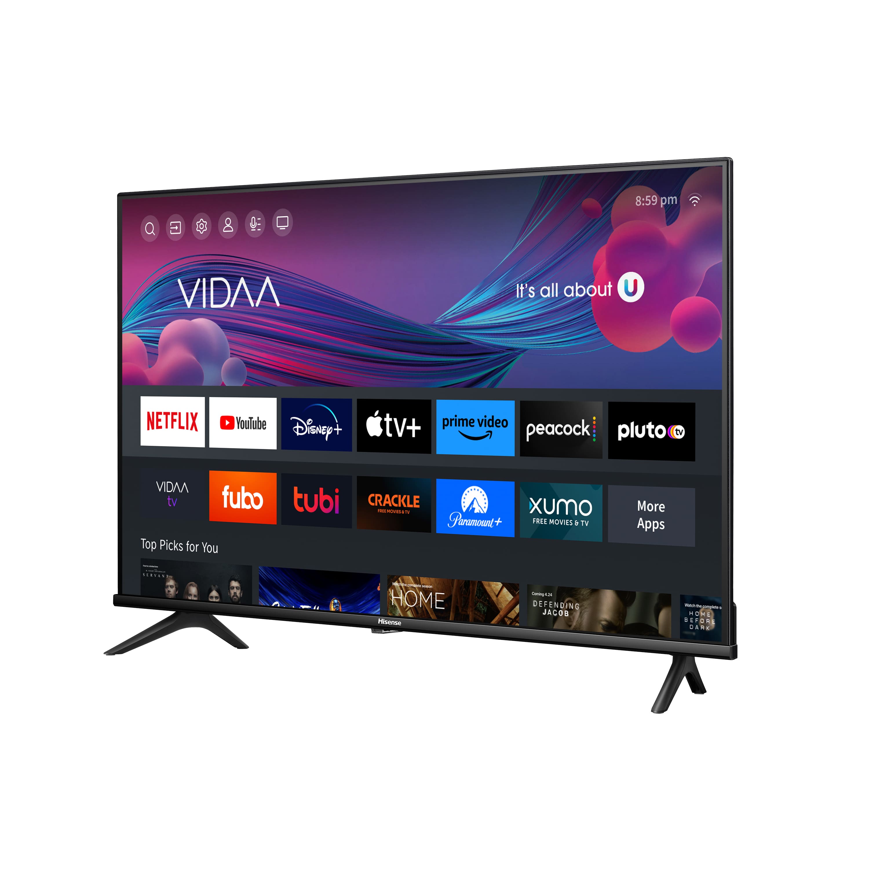 Angle. Hisense - 32" Class A4 Series LED HD Smart Vidaa TV - Black.