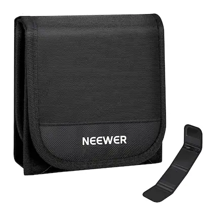 Front. Neewer - 82mm Trifold Filter Case (Holds 3 Filters).