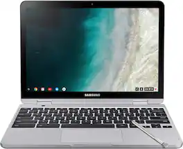 Samsung - Laptop XE521QAB-M02US Chromebook Plus 2-in-1 12.2FHD+ TS Celeron 3965Y 4GB RAM(onboard) 64GB eMMC Chrome OS SLV - Silver