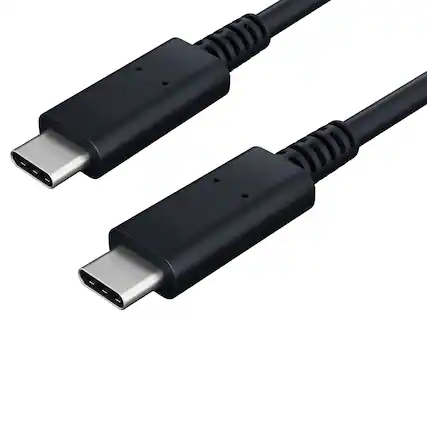 Front. Sanoxy - 1.5m/5ft USB 3.2 Gen 2x1 Type-C to Type-C Cable– Black - Black.