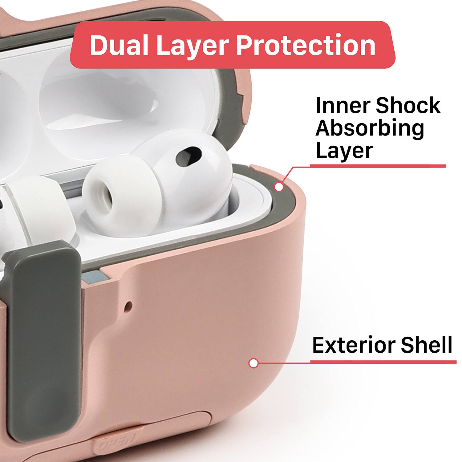 Dual Layer Protection

Inner Shock Absorbing Layer

Exterior Shell
