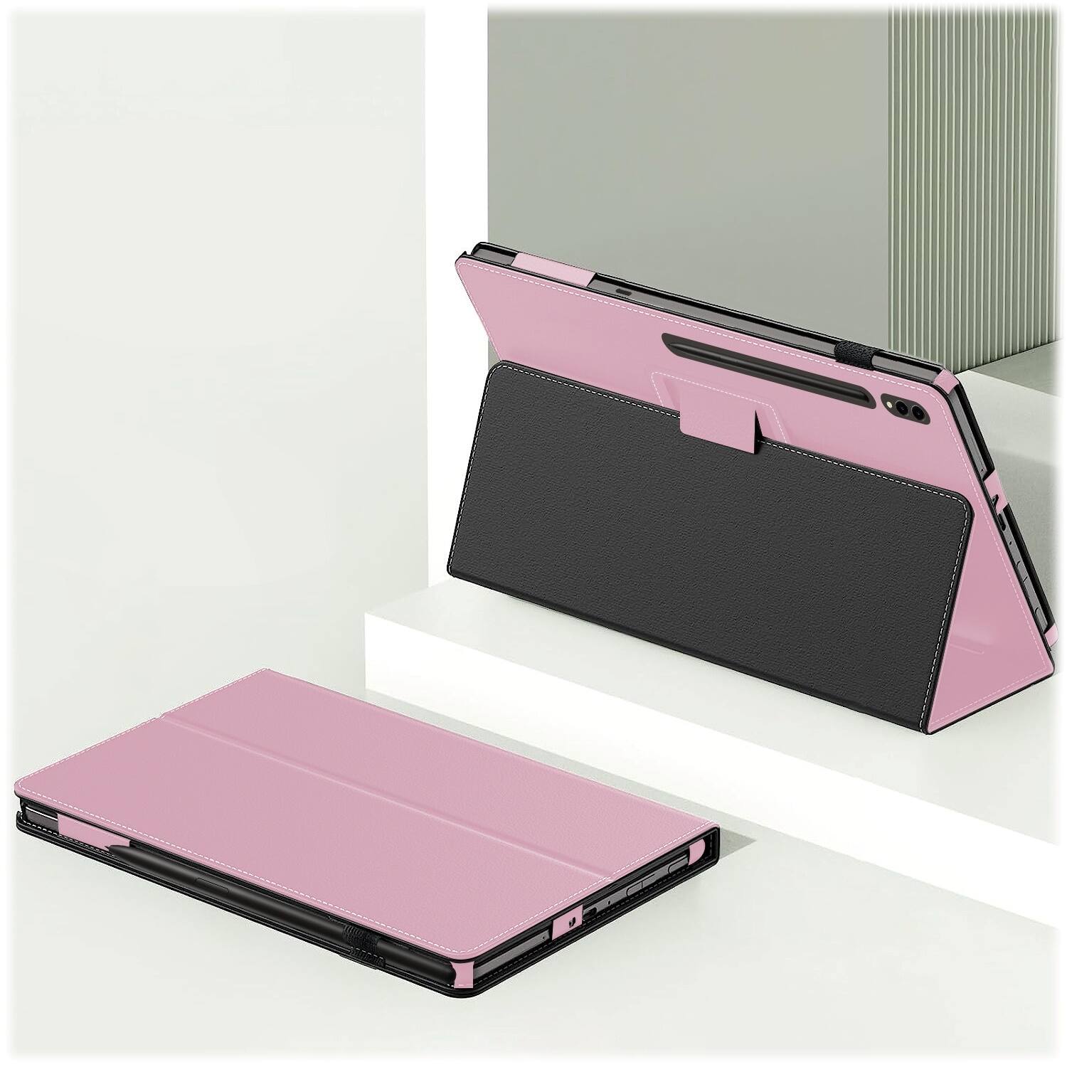 Alt View 14. SaharaCase - Bi-Fold Folio Case for Samsung Galaxy Tab S10+, Tab S9+, and Tab S9 FE+ - Pink.