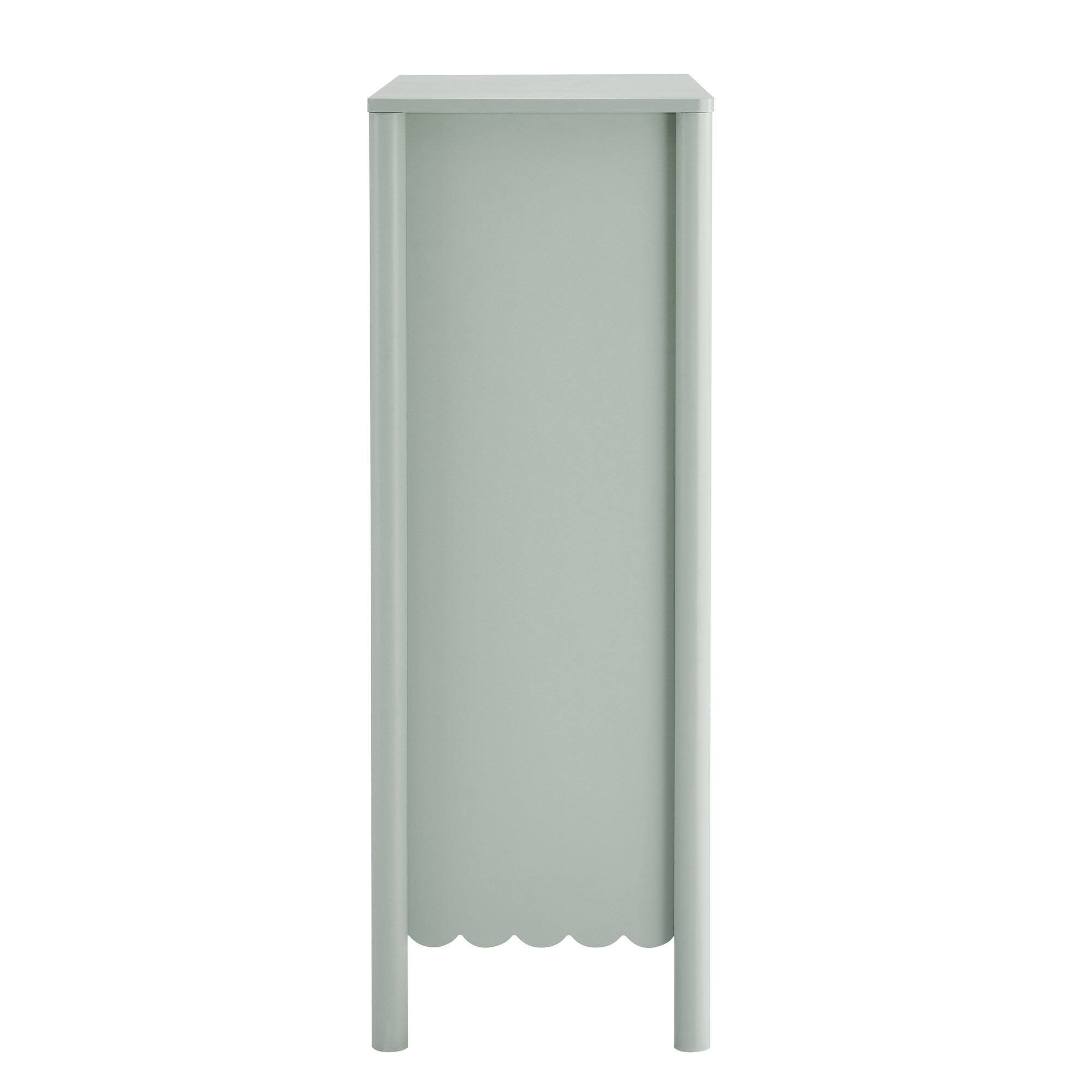 Alt View 2. Modway - Emmeline Scalloped 5-Drawer Chest by Modway - Sage.