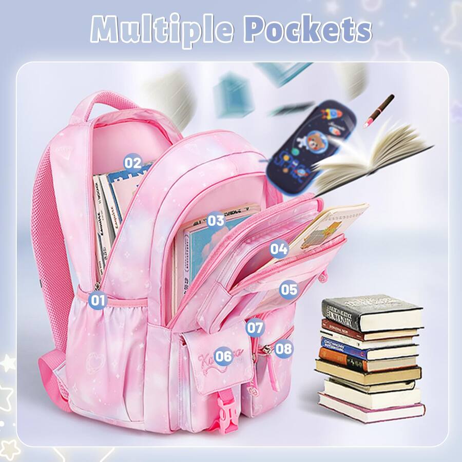 Pacoar Cade Backpack For School Cute Teenage Multiple Pockets Fashion ...