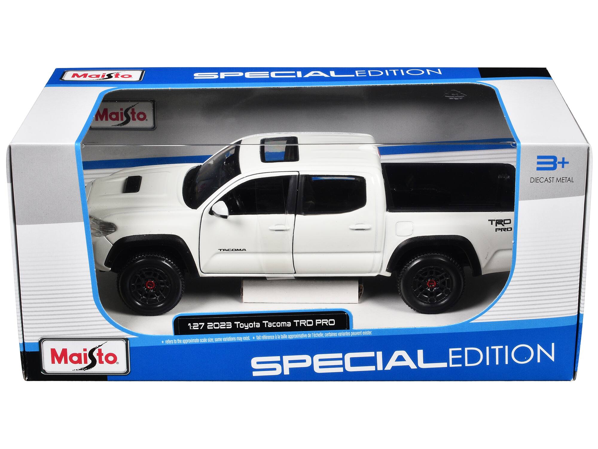 Maisto SPECIAL EDITION  
Maisto to 3+ DIECAST METAL  
2023 Toyota Tacoma TRD PRO 1:27  
SPECIALEDITION