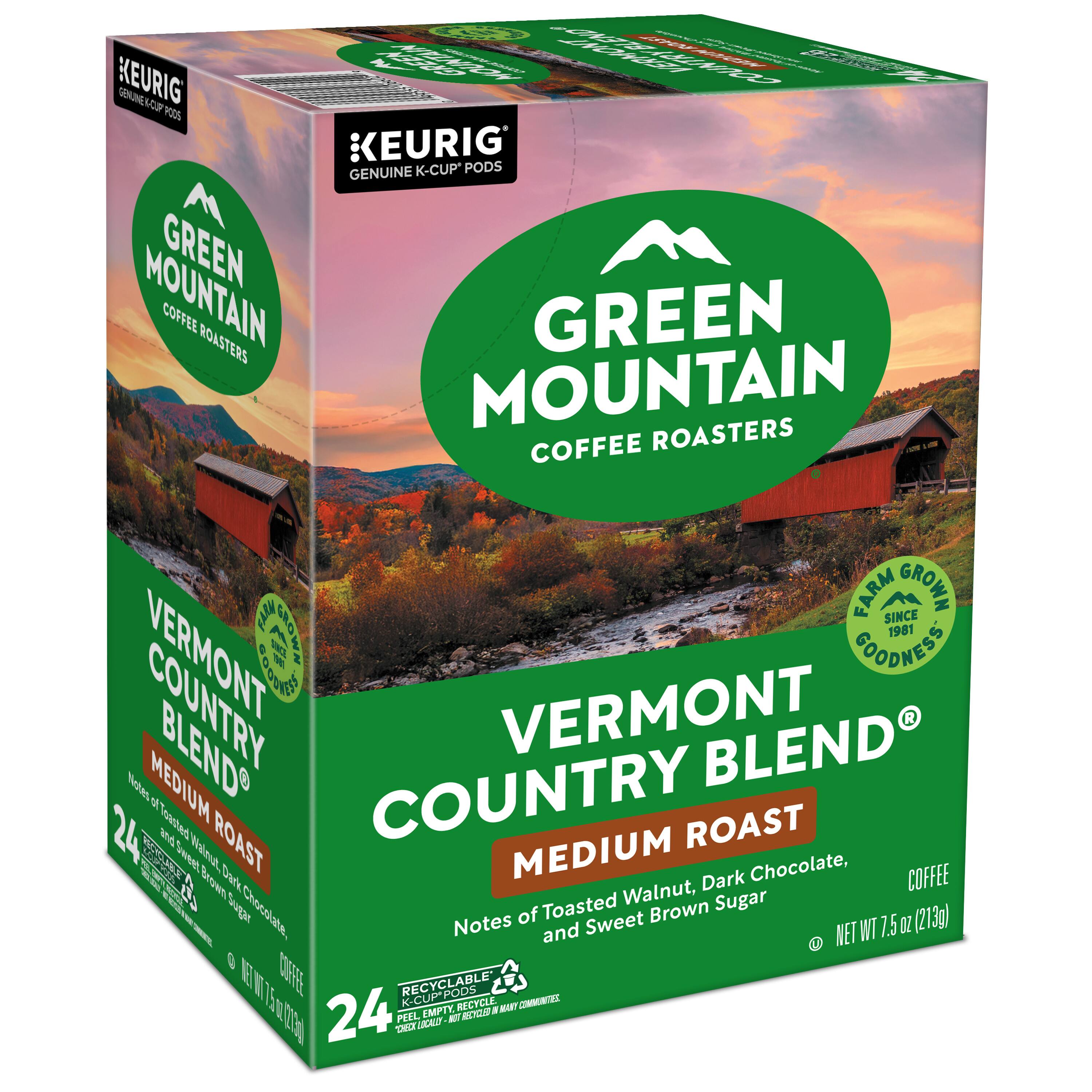 - HE N Hse KEURIG SON&CP  POOS KEURIG' GENUINE K-CUP PODS GREEN MOUNTAIN COFFEE ROASTERS GREEN MOUNTAIN COFFEE ROASTERS - FALK FARM SINCE GROWN GROWN 1981 VERMONT 10OD Bi COODNESS BLEND VERMONT BLEND R Srihe MEDIUM d Toested COUNTRY 24 n ROAST ROAST T Dwreet Walmd MEDIUM Chocolate, bron" Dark Walnut, Dark COFFEE I se Ohocolate, of Toasted Brown Sugar - Notes and Sweet NET WT 7.5 OZ (213g) 1 NE N CFFE RECYCLABLE' K-CUPPODS PODS 15g 24 PEEL EMPTY, - RECYCLE BCTCA  EMT - 123 TMO MAZ

Corrected text:

- HE N Hse KEURIG SON&CP POOS KEURIG' GENUINE K-CUP PODS GREEN MOUNTAIN COFFEE ROASTERS GREEN MOUNTAIN COFFEE ROASTERS - FALK FARM SINCE GROWN GROWN 19