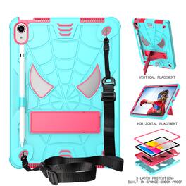 UUCOVER - Kids Case for iPad (A16) 11-inch 2025 / iPad 10th Gen 10.9" 2022 Shockproof Silicone+PC Stand Cover with Shoulder Strap - Mint