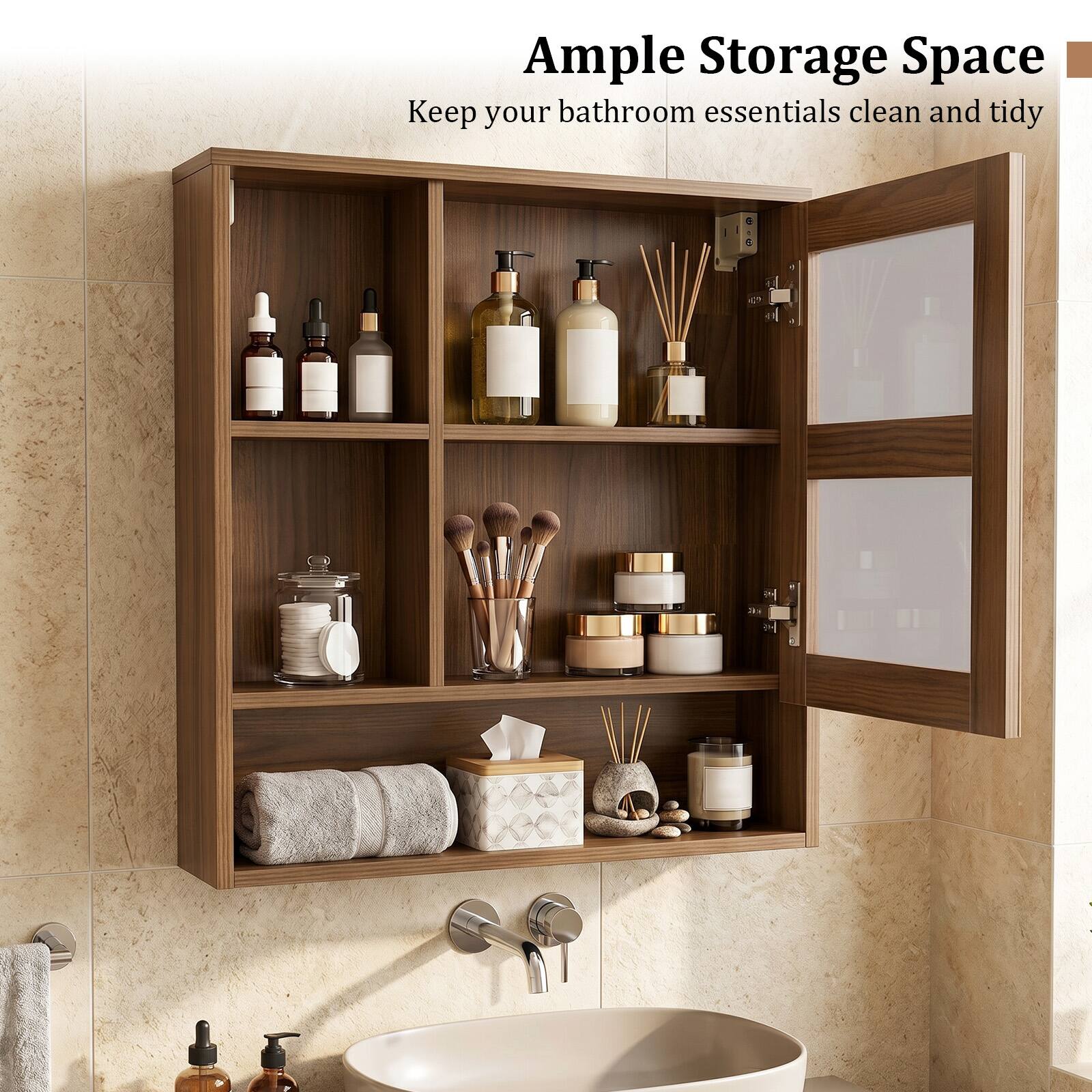 Ample Storage Space  
Keep your bathroom essentials clean and tidy