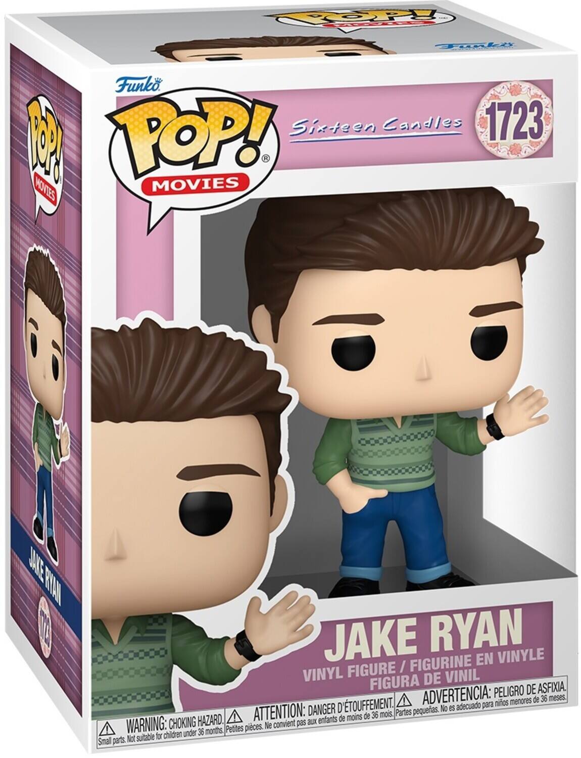 Funko POP! Sixteen Candles 1723 R MOVIES JME WIAN T0 JAKE RYAN FIGURINE EN VINYLE FIGURE / VINYL FIGURA DE VINIL PELIGRO DE ASFIXIA D'TOUFFEMENT. ADVERTENCIA: para nios menores de 36 meses. DANGER pequeas. No es adecuado HAZARD. ATTENTION: aLx enfants de moins de 36 mois Partes WARNING: CHOKING Petites pices. Ne convient pas for children under 36 months, Smal parts. Not suitable