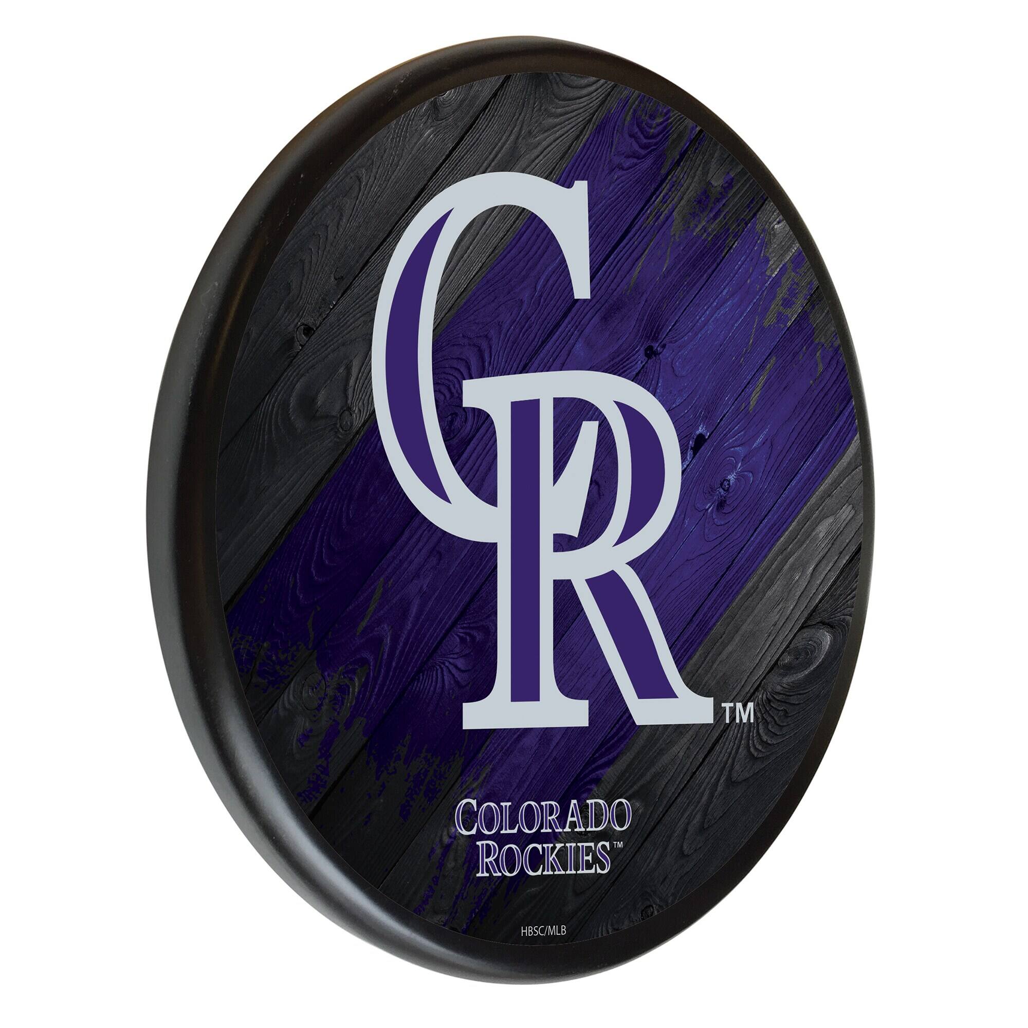 Black Colorado Rockies 13" Team Wood Sign