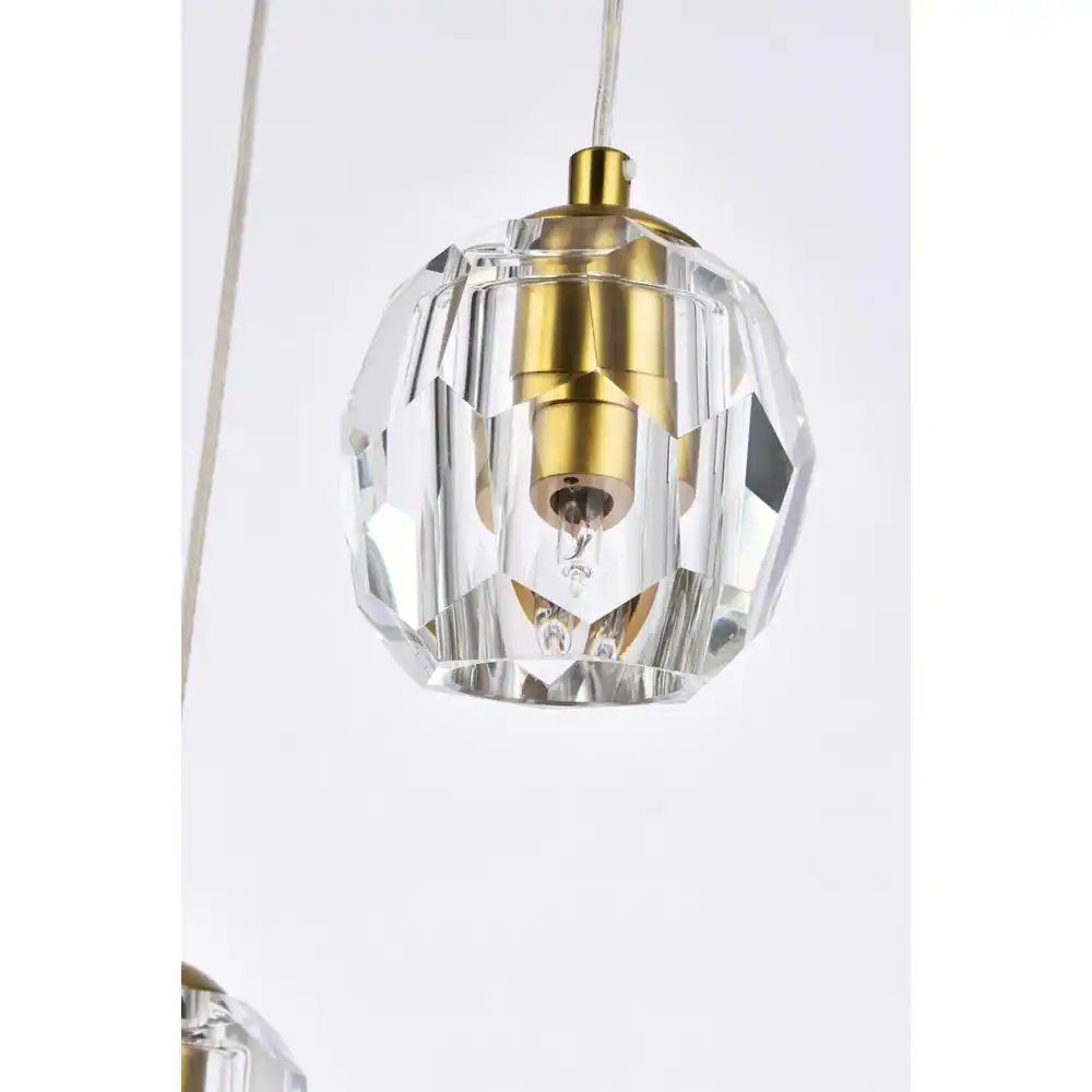 Alt View 4. Elegant Lighting - Eren 3 lights Gold pendant - Gold.