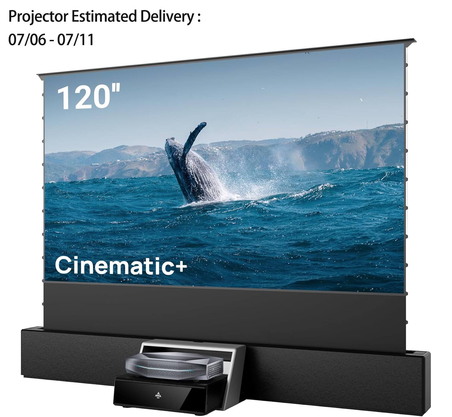 Projector Estimated Delivery: 07/06 - 07/11  
120" Cinematic+