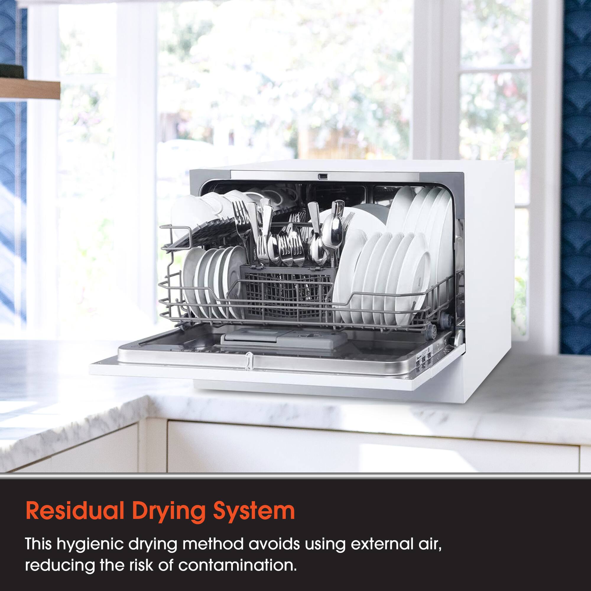 Residual Drying System  
This hygienic drying method avoids using external air, reducing the risk of contamination.